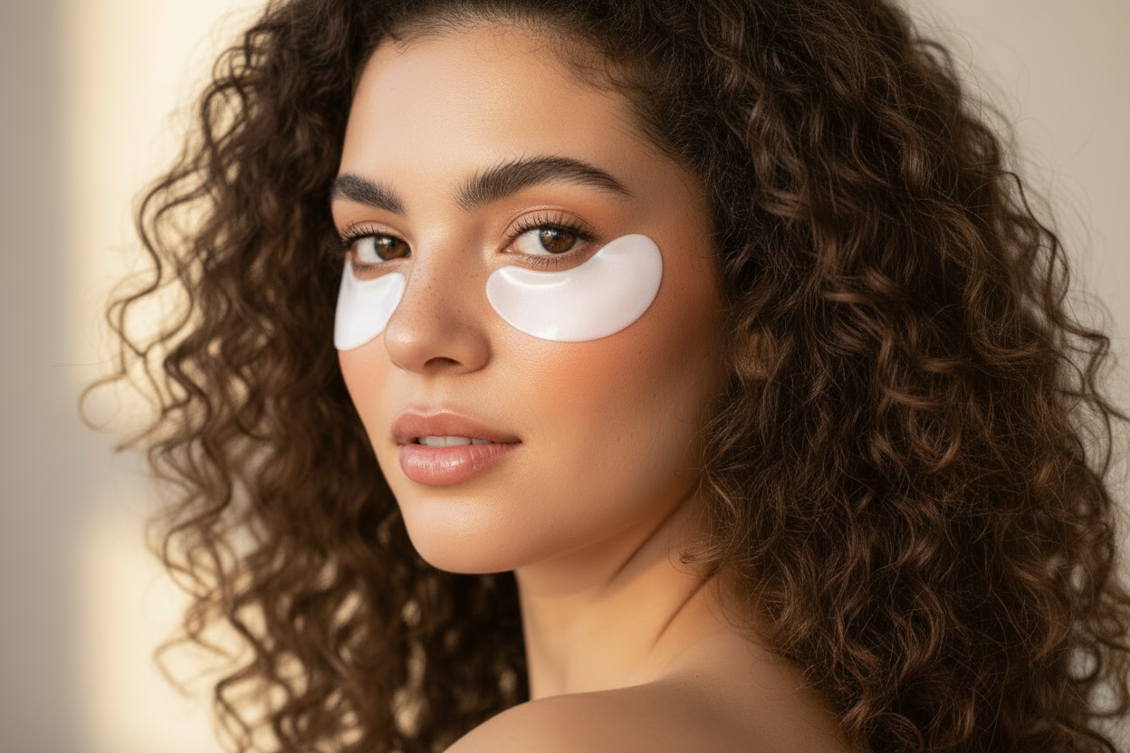 White Opaque Eye Patches Banner